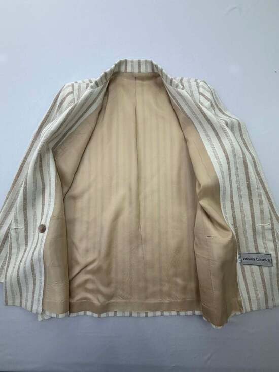 Vintage Ashley Brooke Striped 3-Piece Skirt Suit w/Jonathan Martin Blouse - Picture 7 of 16